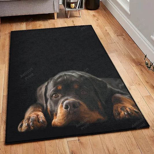 Rottweiler 2 Area Rug