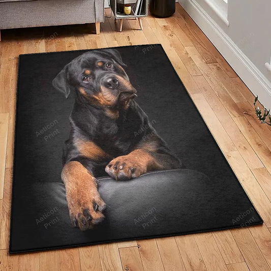 Rottweiler 4 Area Rug