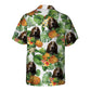 Basset Hound AI - Tropical Pattern Hawaiian Shirt