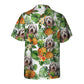 Bearded Collie - Tropical Pattern Hawaiian Shirt