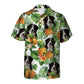 Bernese Mountain Dog - Tropical Pattern Hawaiian Shirt