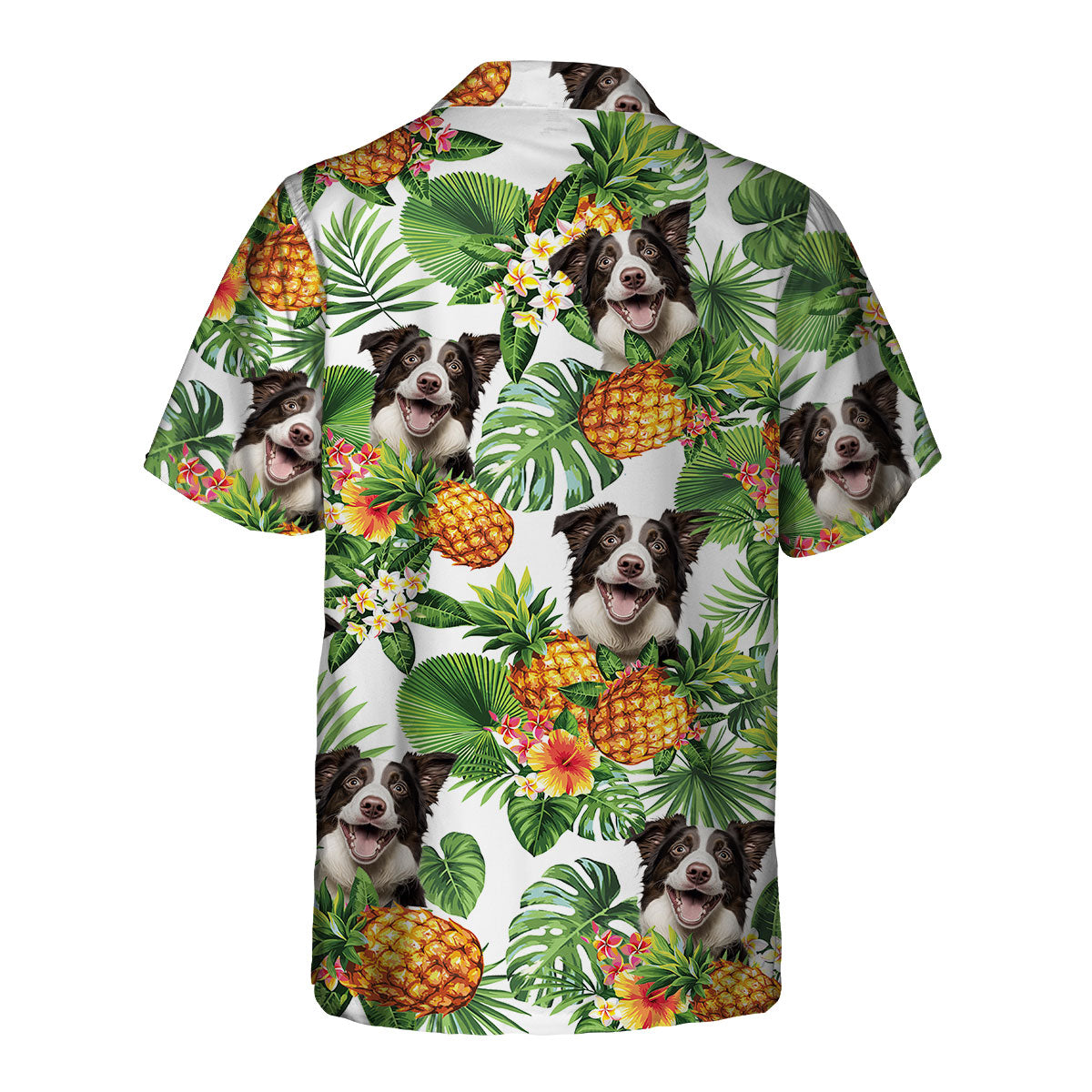 Border Collie AI - Tropical Pattern Hawaiian Shirt