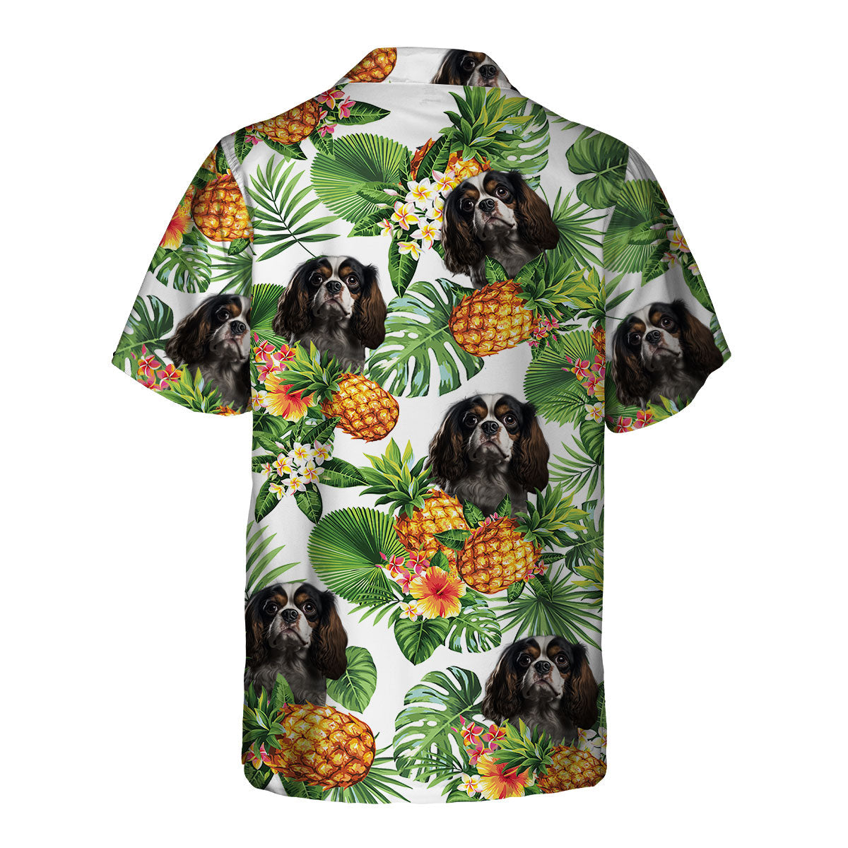 Cavalier King Charles Spaniel 2 AI - Tropical Pattern Hawaiian Shirt