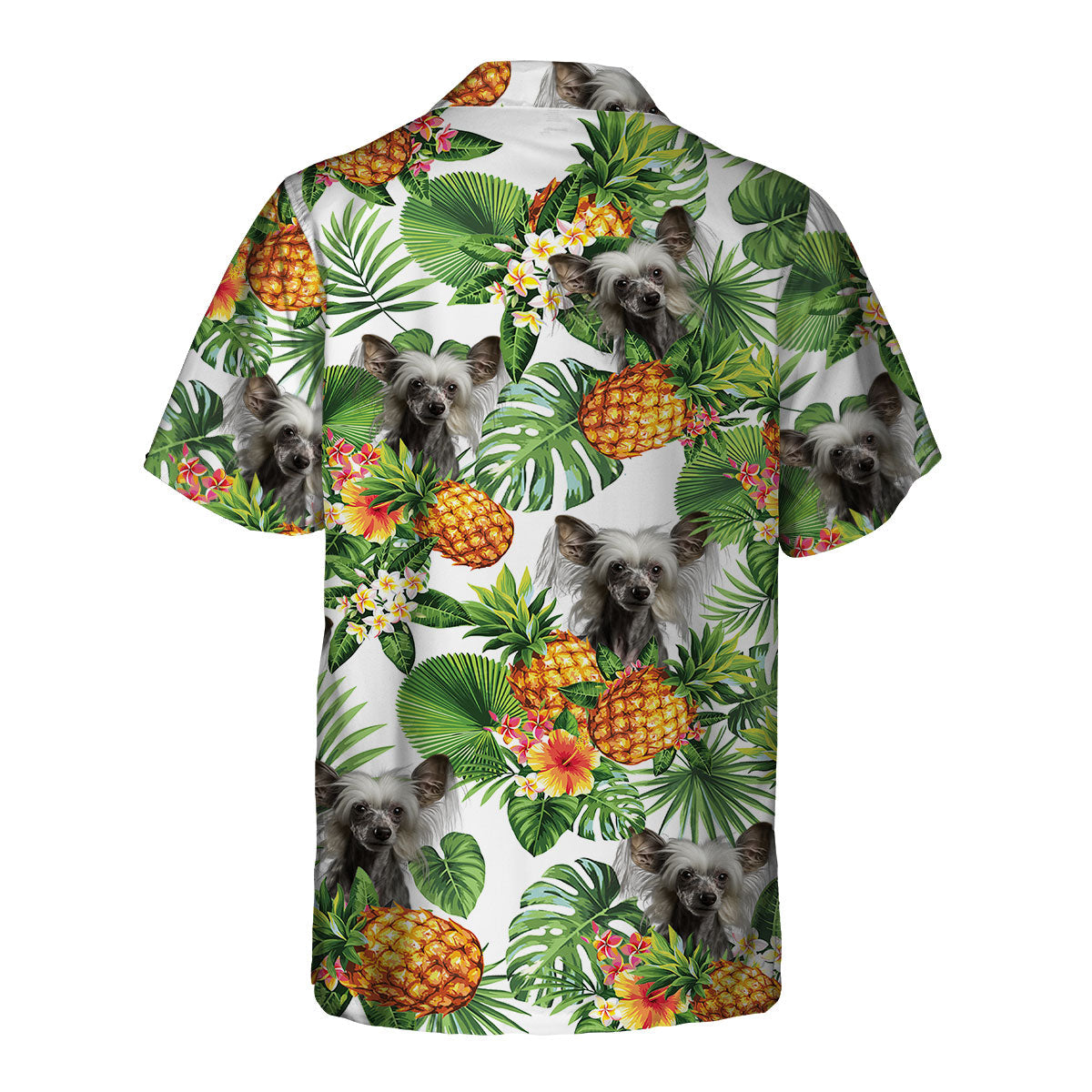 Chinese Crested AI - Tropical Pattern Hawaiian Shirt