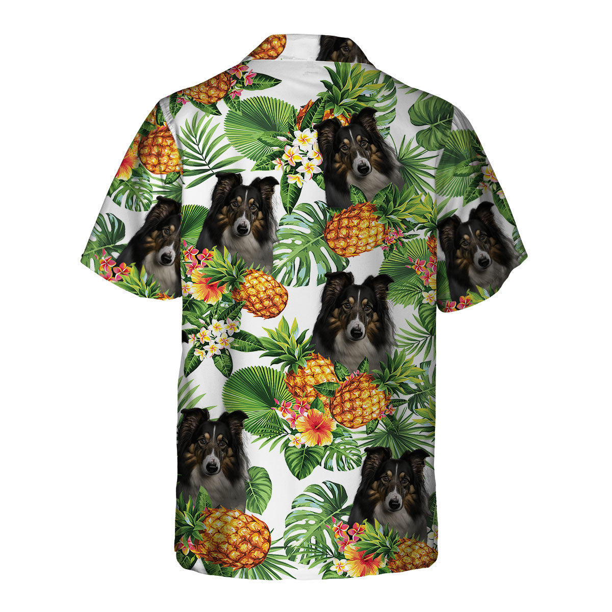Collie AI - Tropical Pattern Hawaiian Shirt