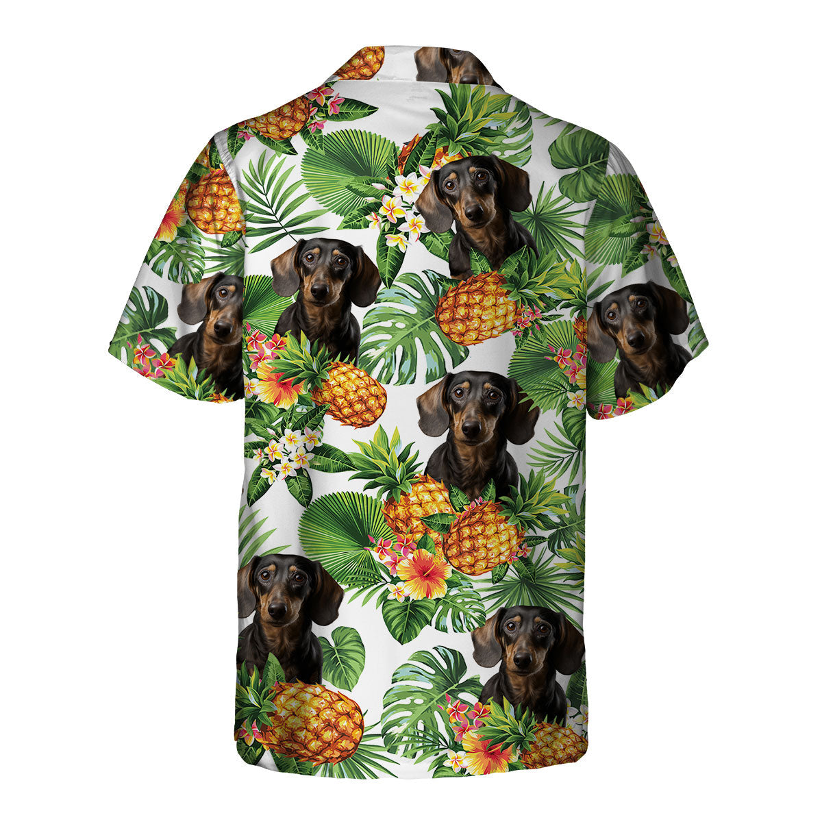 Dachshund 1 AI - Tropical Pattern Hawaiian Shirt