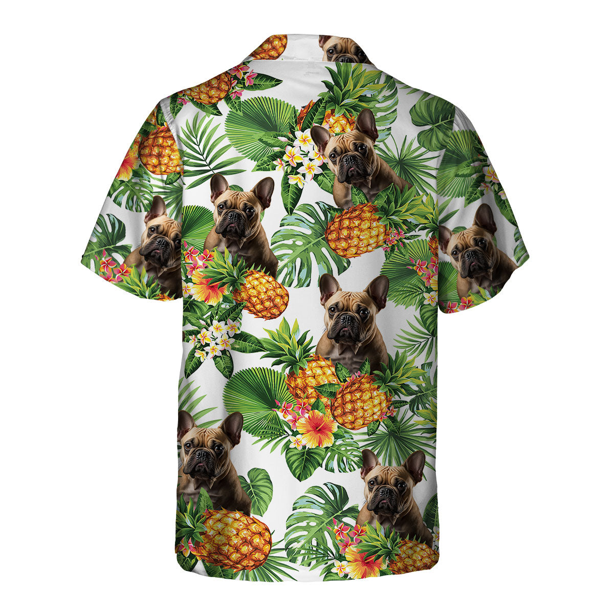 French Bulldog 3 AI - Tropical Pattern Hawaiian Shirt
