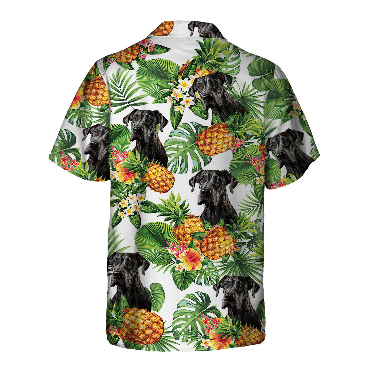 Great Dane AI - Tropical Pattern Hawaiian Shirt