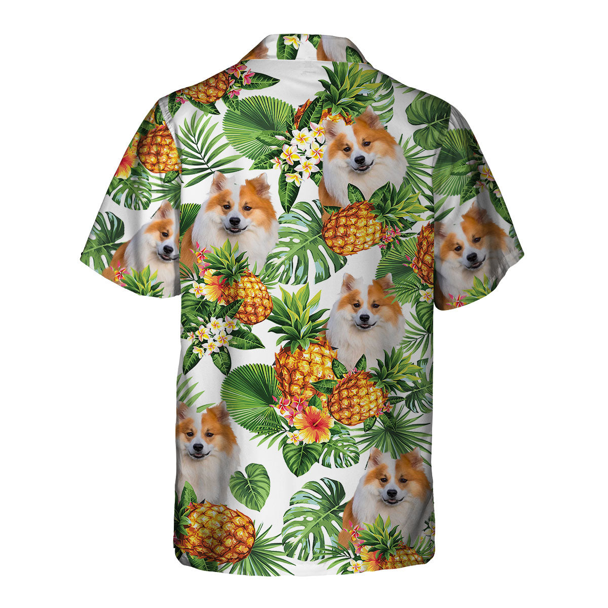 Icelandic Sheepdog - Tropical Pattern Hawaiian Shirt