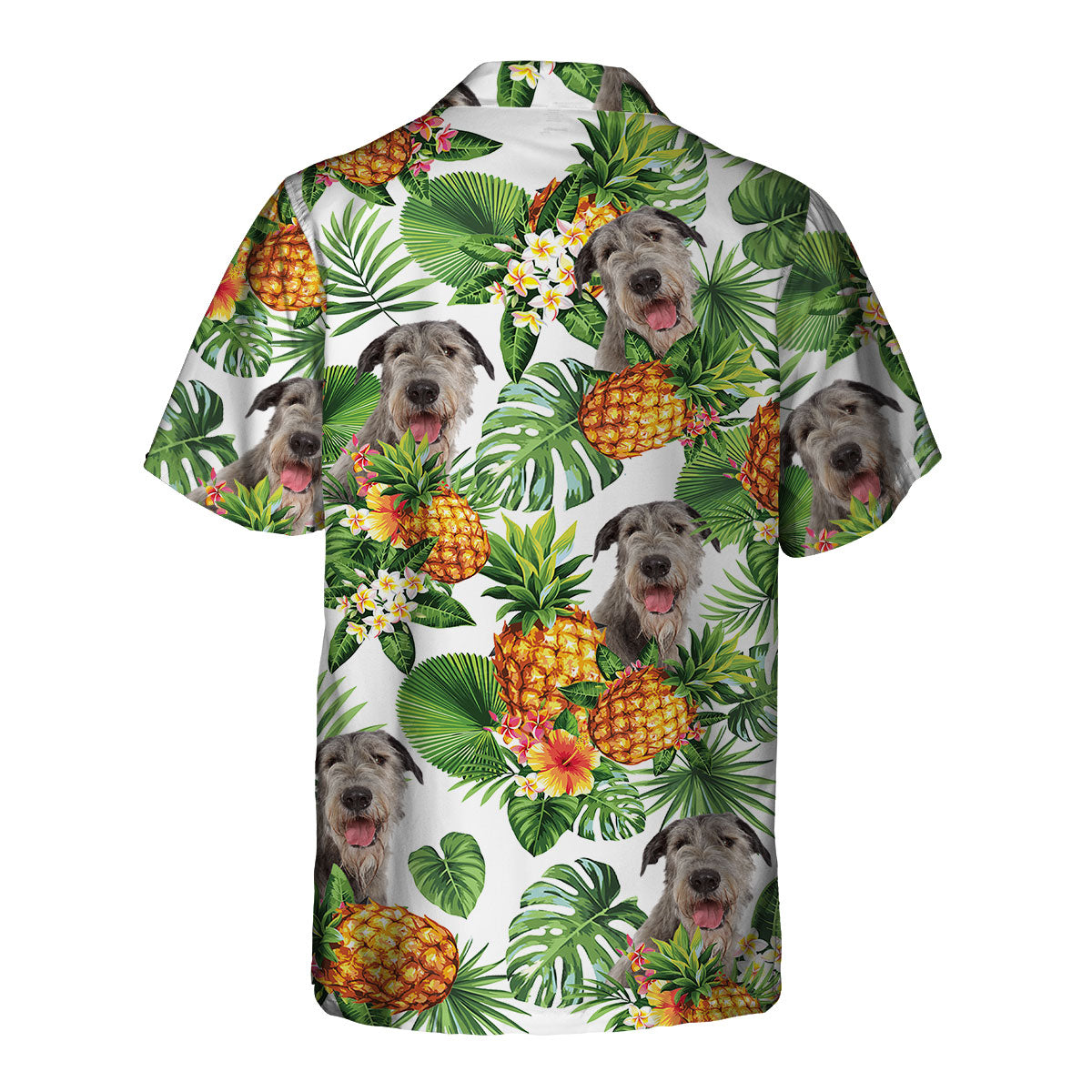 Irish Wolfhound - Tropical Pattern Hawaiian Shirt