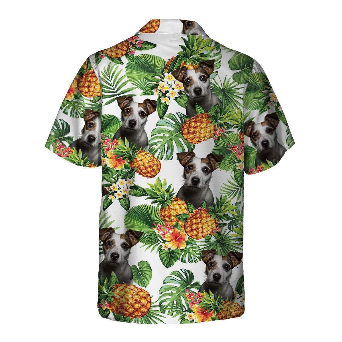 Jack Russell Terrier AI - Tropical Pattern Hawaiian Shirt