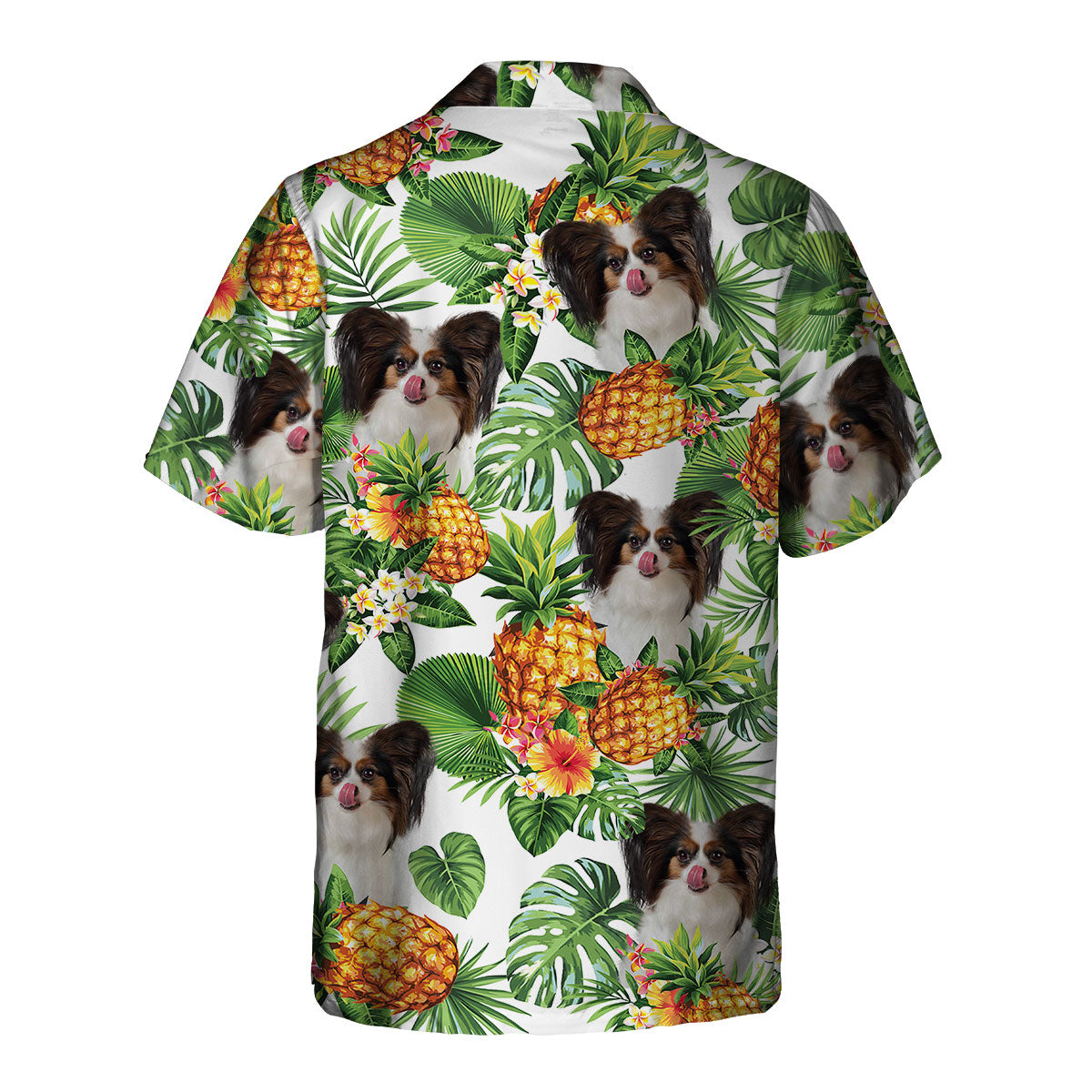 Papillon Dog - Tropical Pattern Hawaiian Shirt