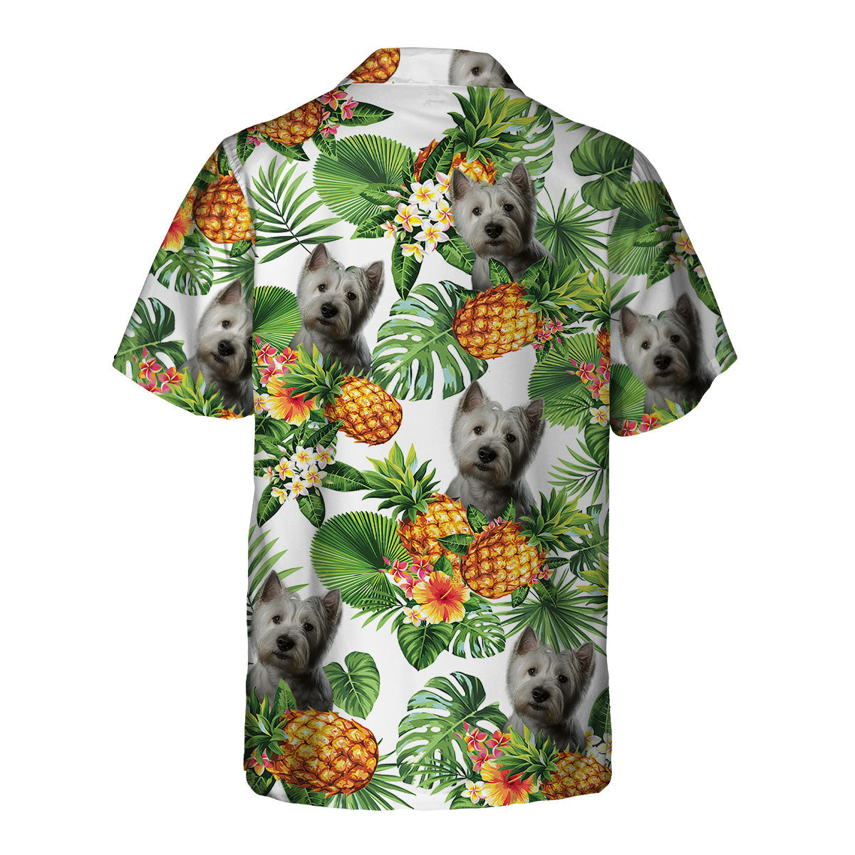 West Highland White Terrier AI - Tropical Pattern Hawaiian Shirt