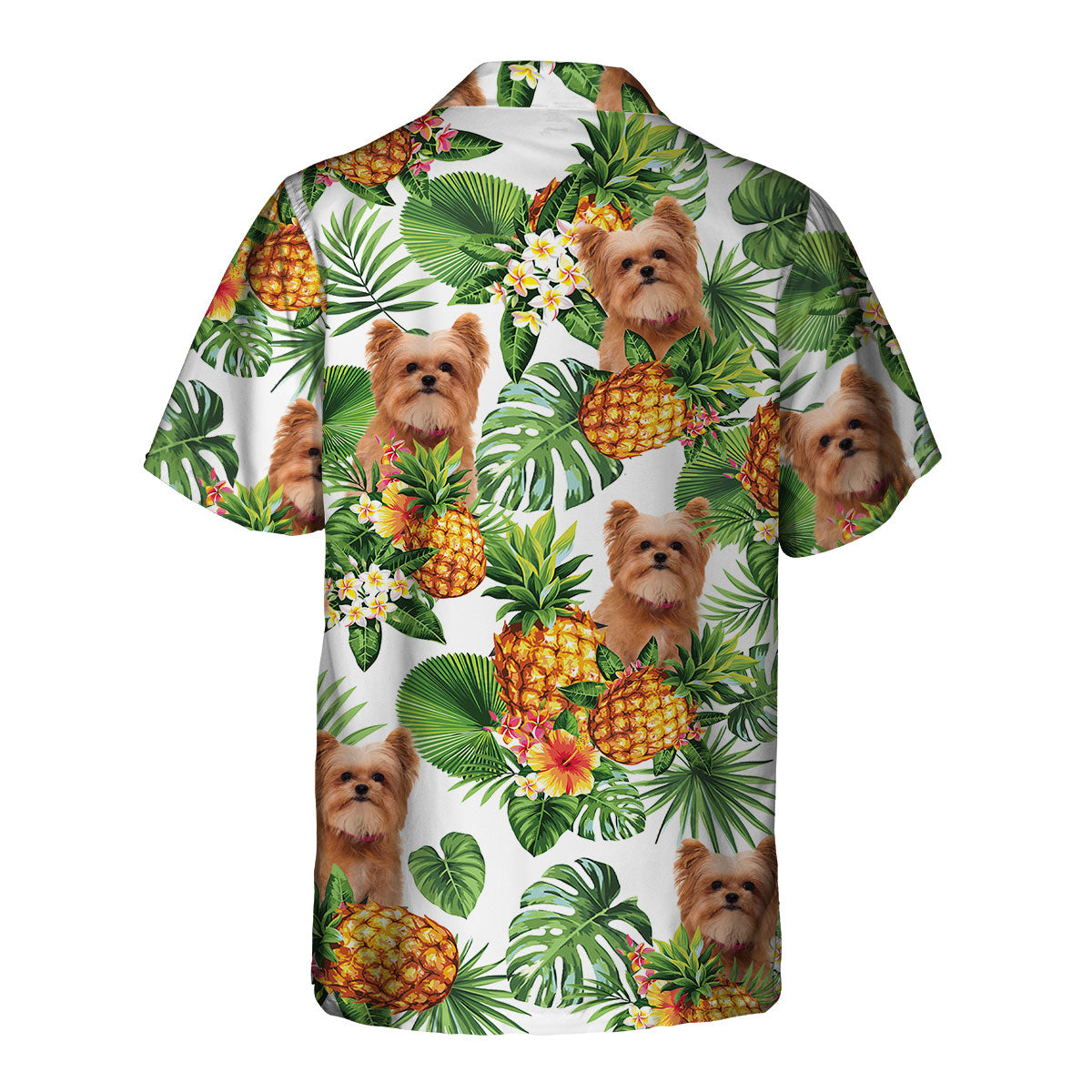 Yorkie Pom - Tropical Pattern Hawaiian Shirt