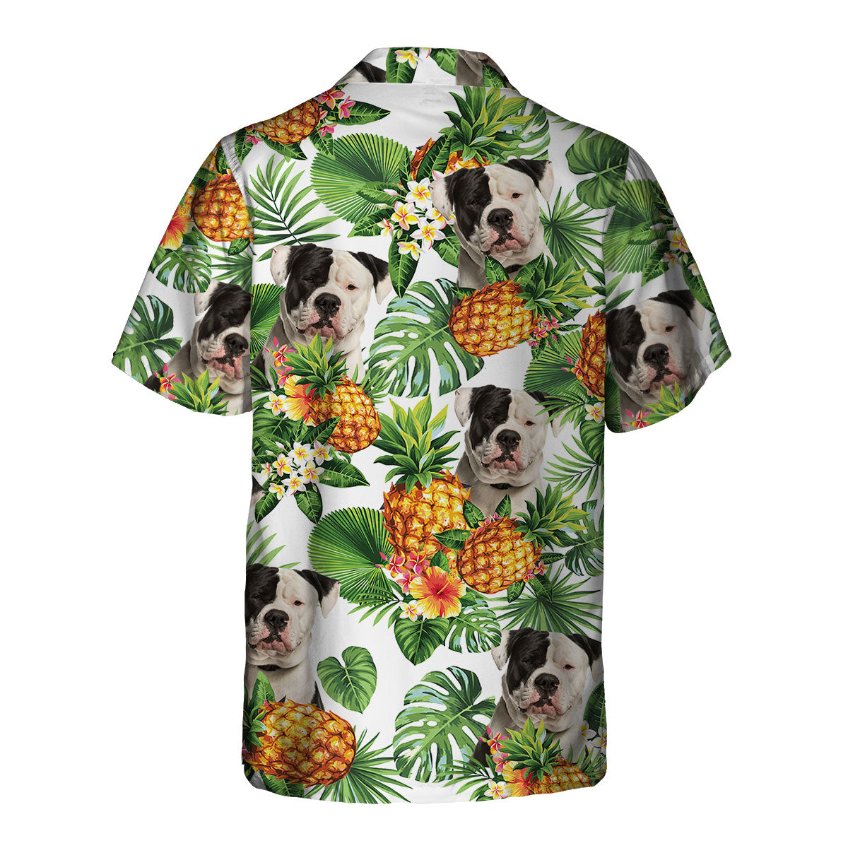 Amerian Bulldog - Tropical Pattern Hawaiian Shirt