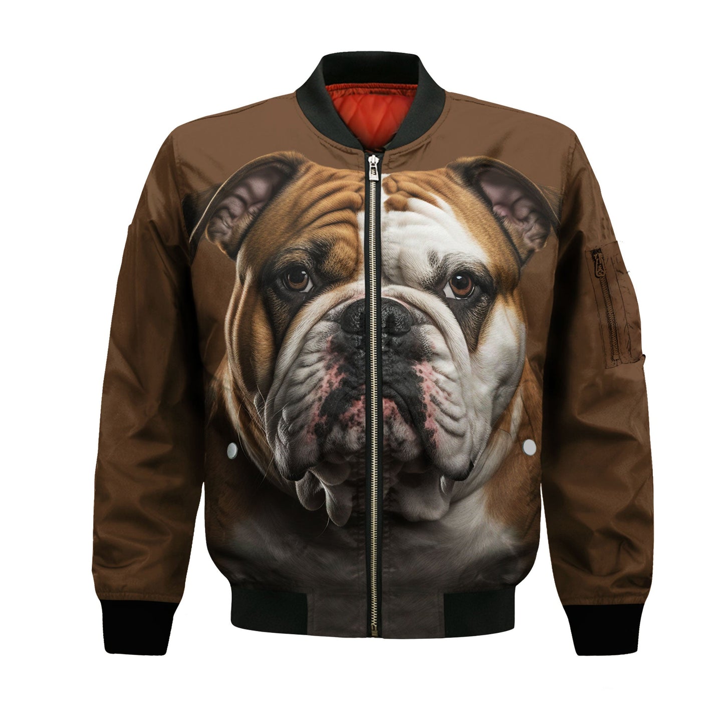 Bulldog AI - Unisex 3D Graphic Bomber Jacket