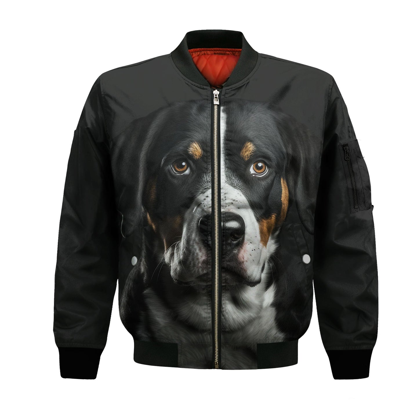 Greater Swiss Mountain Dog AI - Unisex 3D Graphic Bomber Jacket
