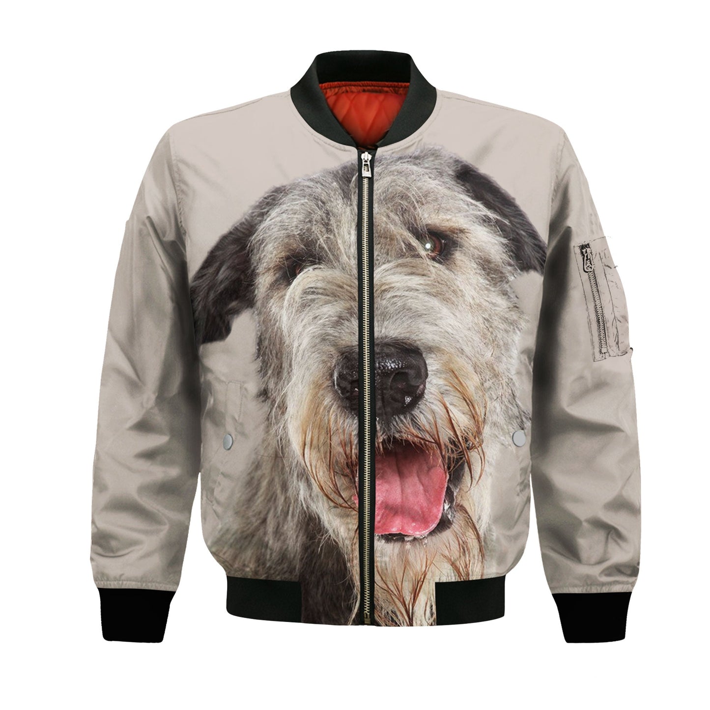 Irish Wolfhound - Unisex 3D Graphic Bomber Jacket