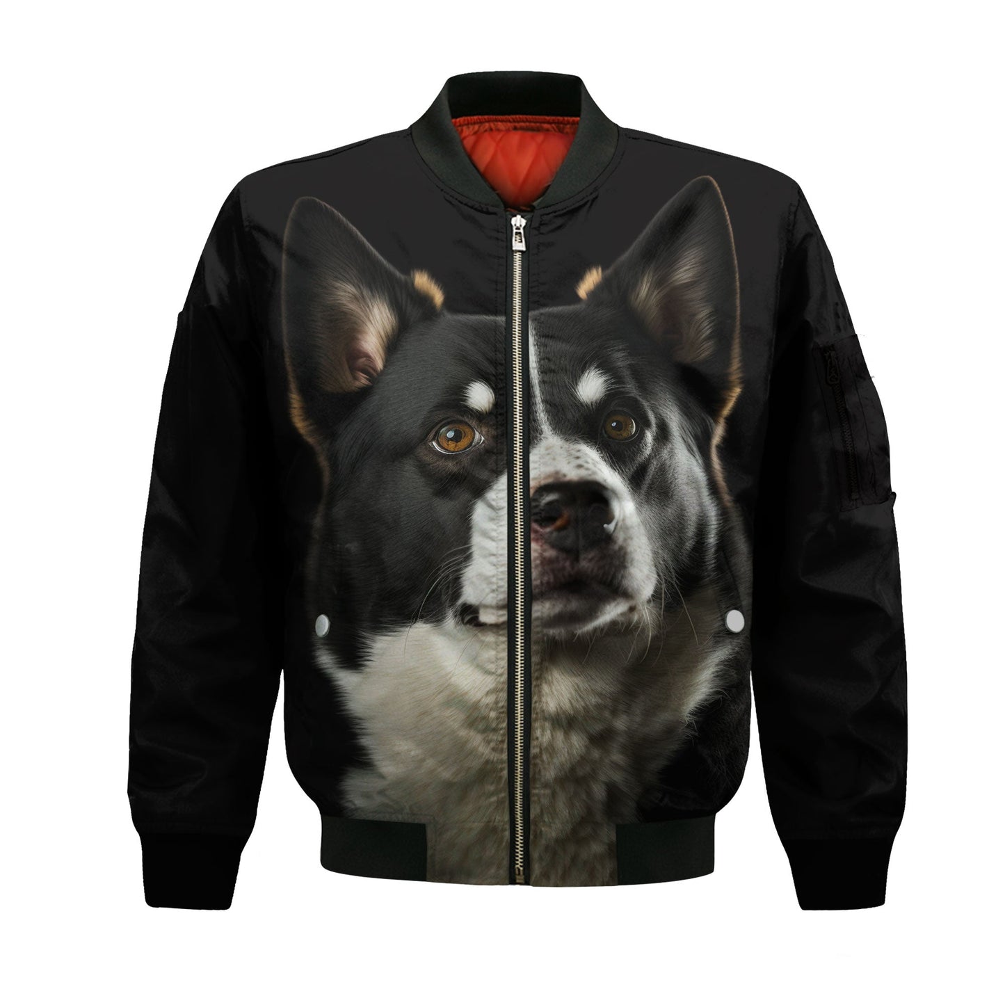 Karelian Bear Dog AI - Unisex 3D Graphic Bomber Jacket