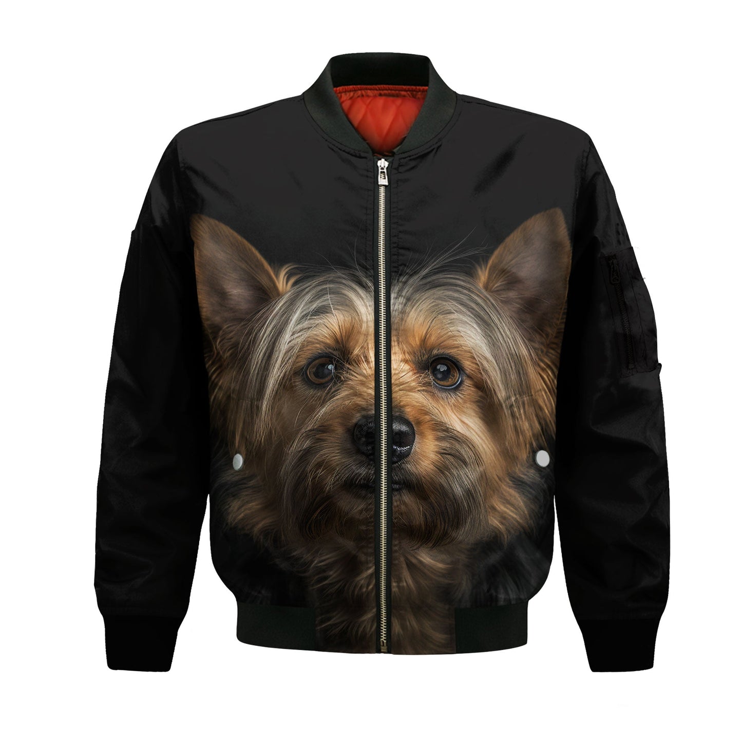 Silky Terrier AI - Unisex 3D Graphic Bomber Jacket