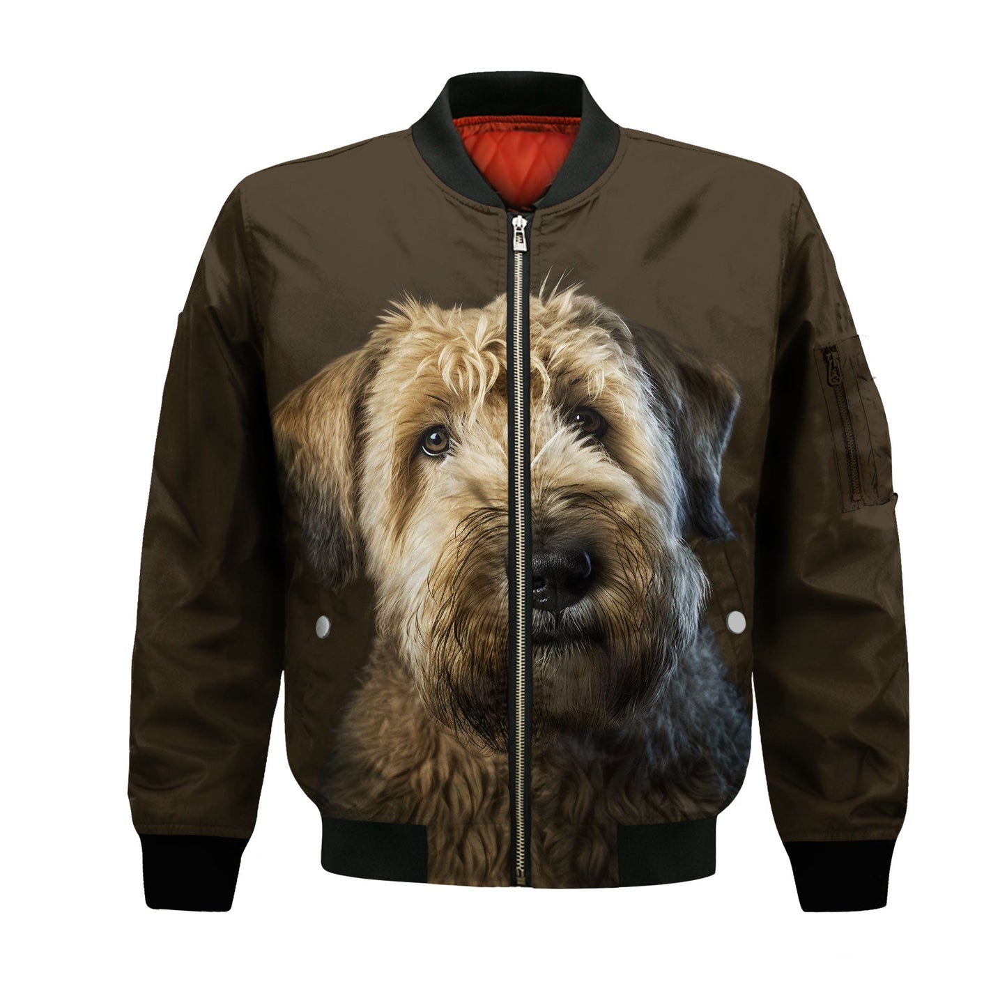 Soft-coated Wheaten Terrier AI - Unisex 3D Graphic Bomber Jacket