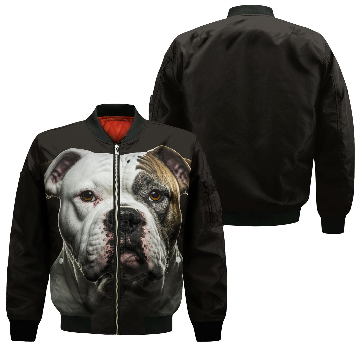 American Bulldog AI - Unisex 3D Graphic Bomber Jacket