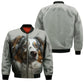 Australian Shepherd 2 AI - Unisex 3D Graphic Bomber Jacket