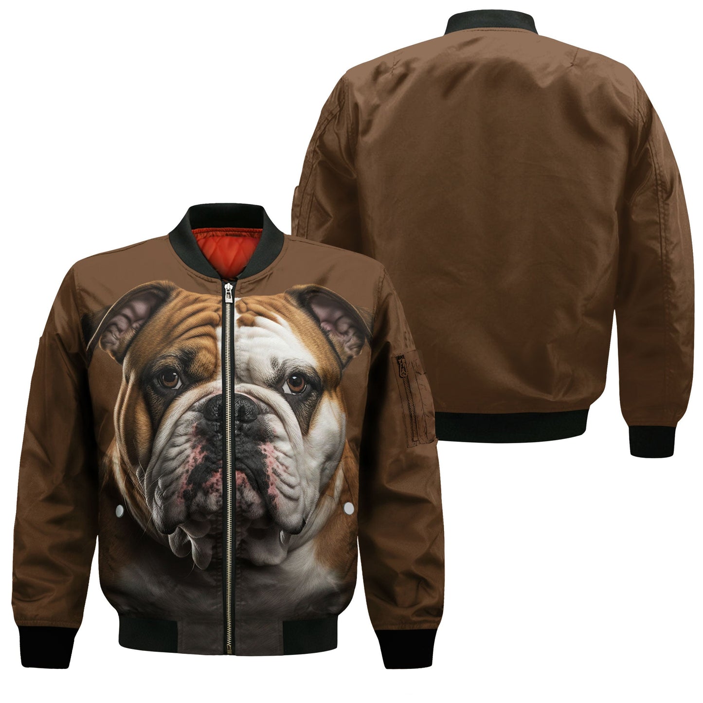 Bulldog AI - Unisex 3D Graphic Bomber Jacket