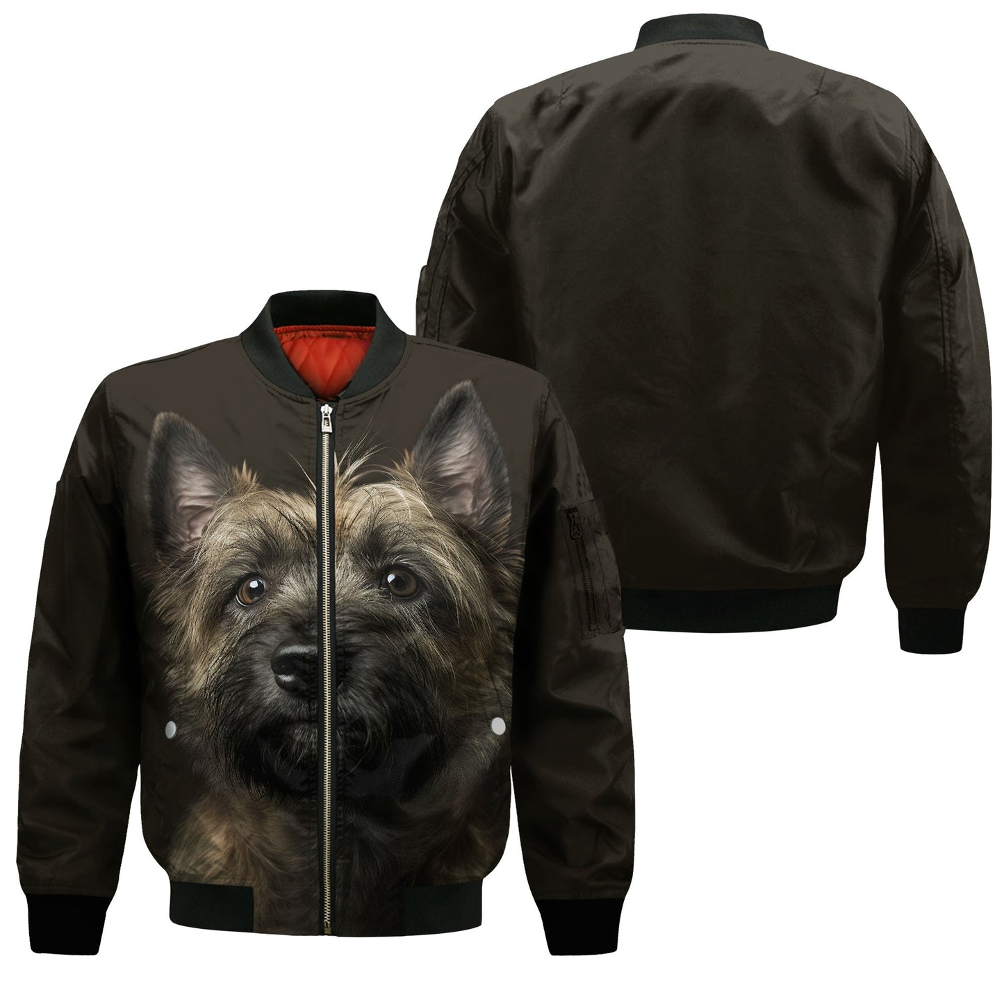 Cairn Terrier AI - Unisex 3D Graphic Bomber Jacket