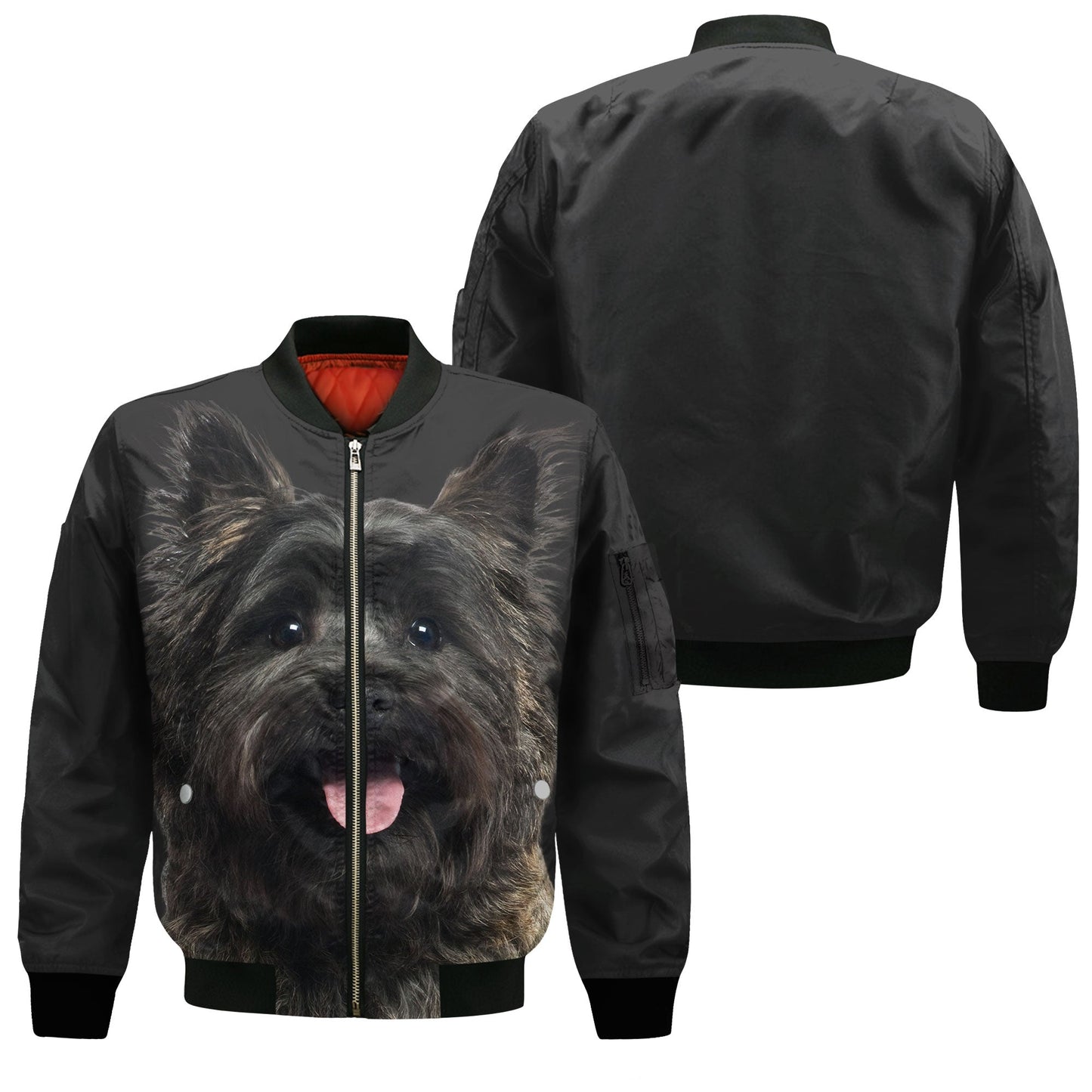 Cairn Terrier - Unisex 3D Graphic Bomber Jacket