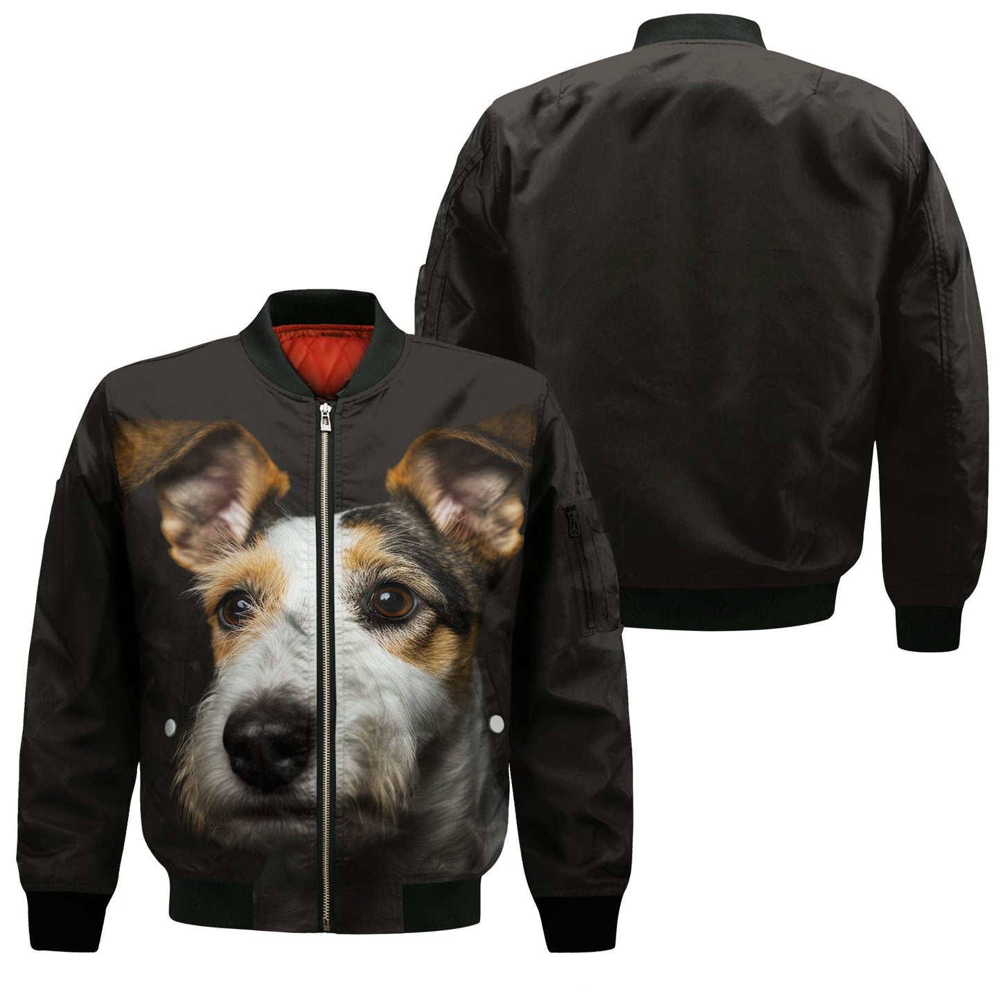 Fox Terrier AI - Unisex 3D Graphic Bomber Jacket