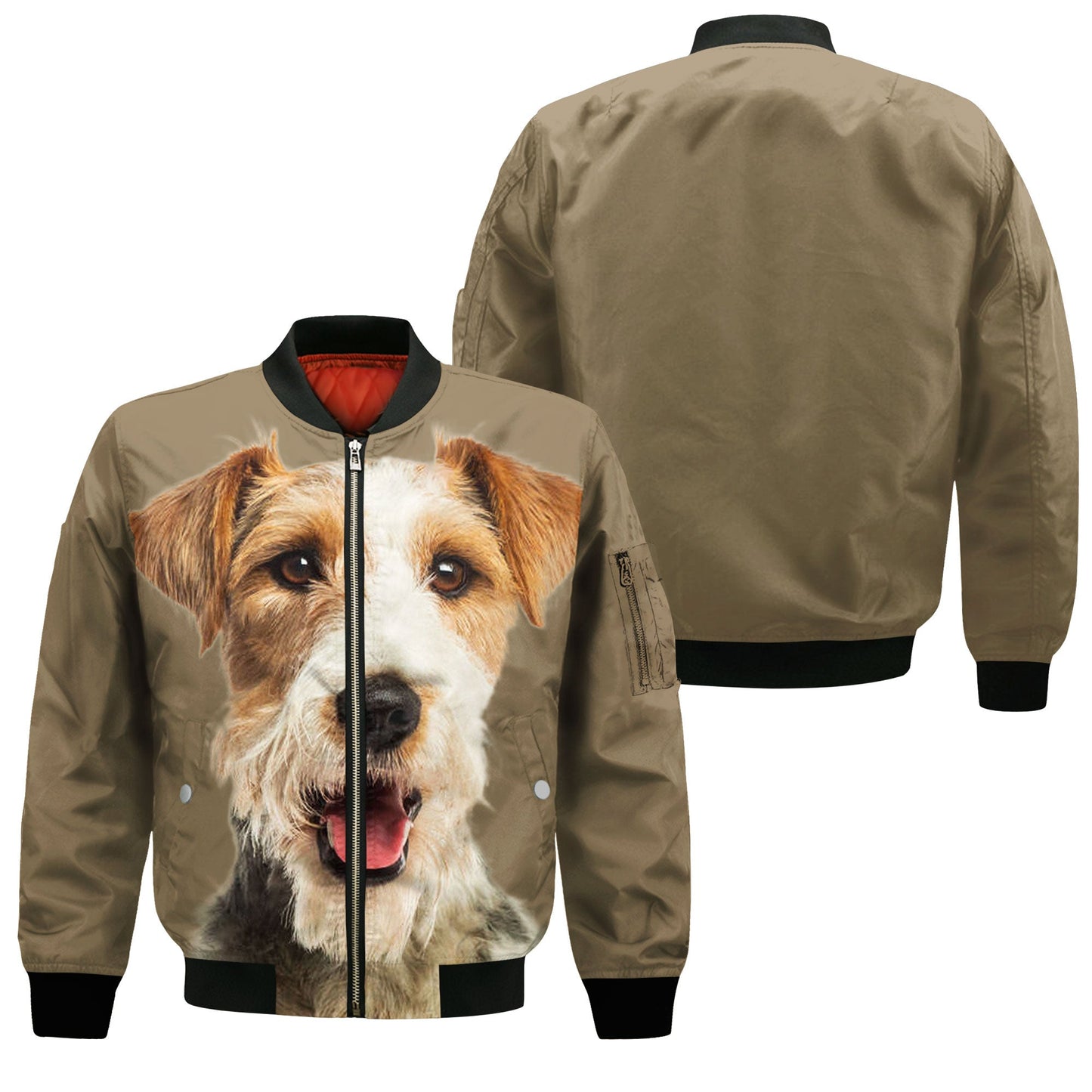 Fox Terrier - Unisex 3D Graphic Bomber Jacket