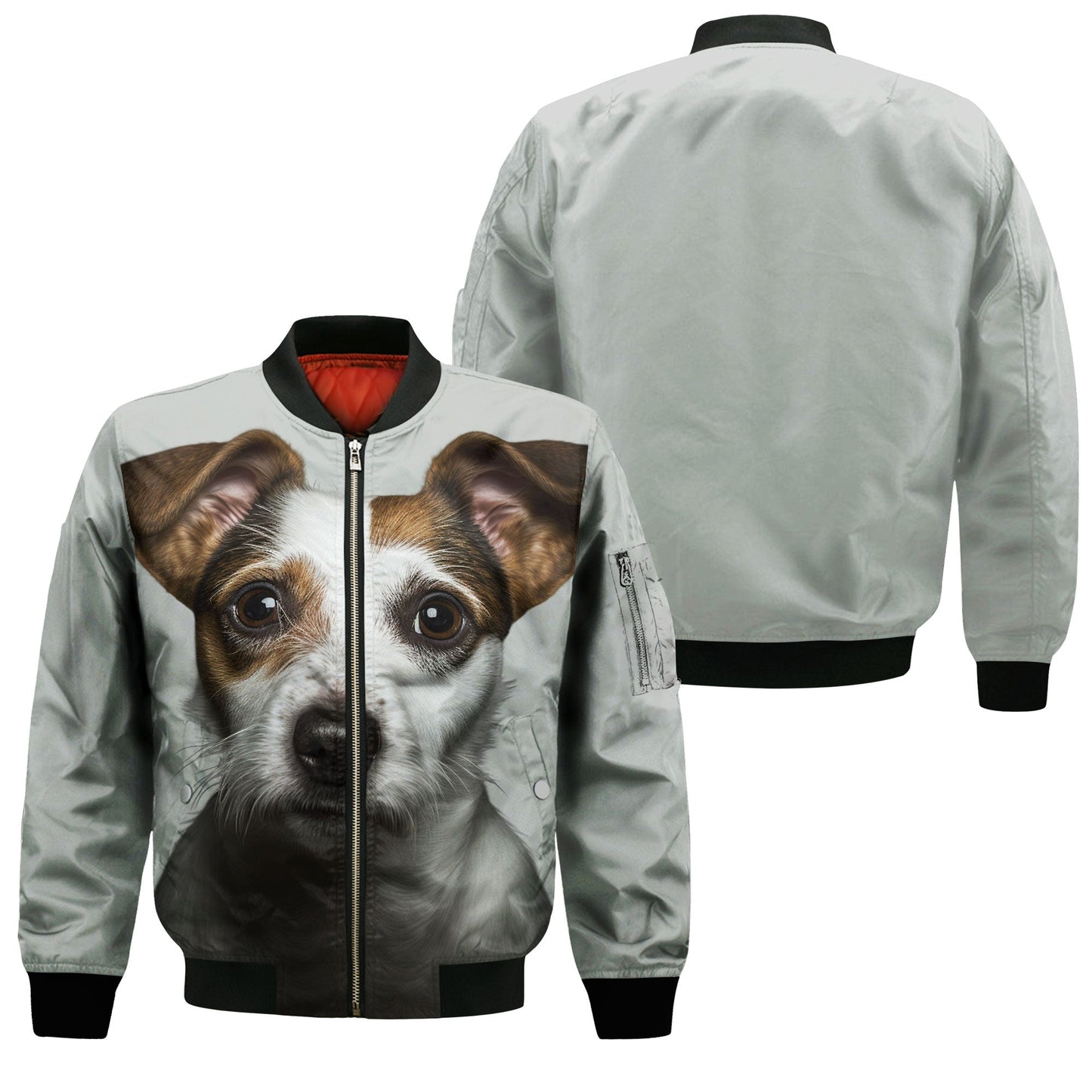 Jack Russell Terrier AI - Unisex 3D Graphic Bomber Jacket
