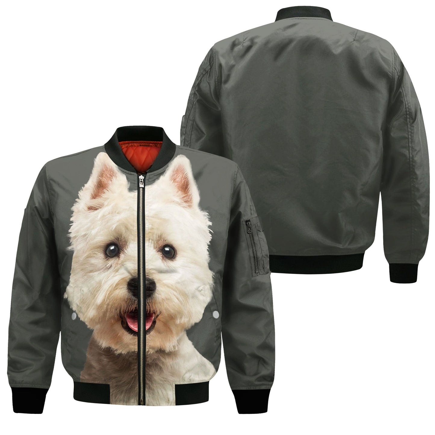 West Highland White Terrier - Unisex 3D Graphic Bomber Jacket