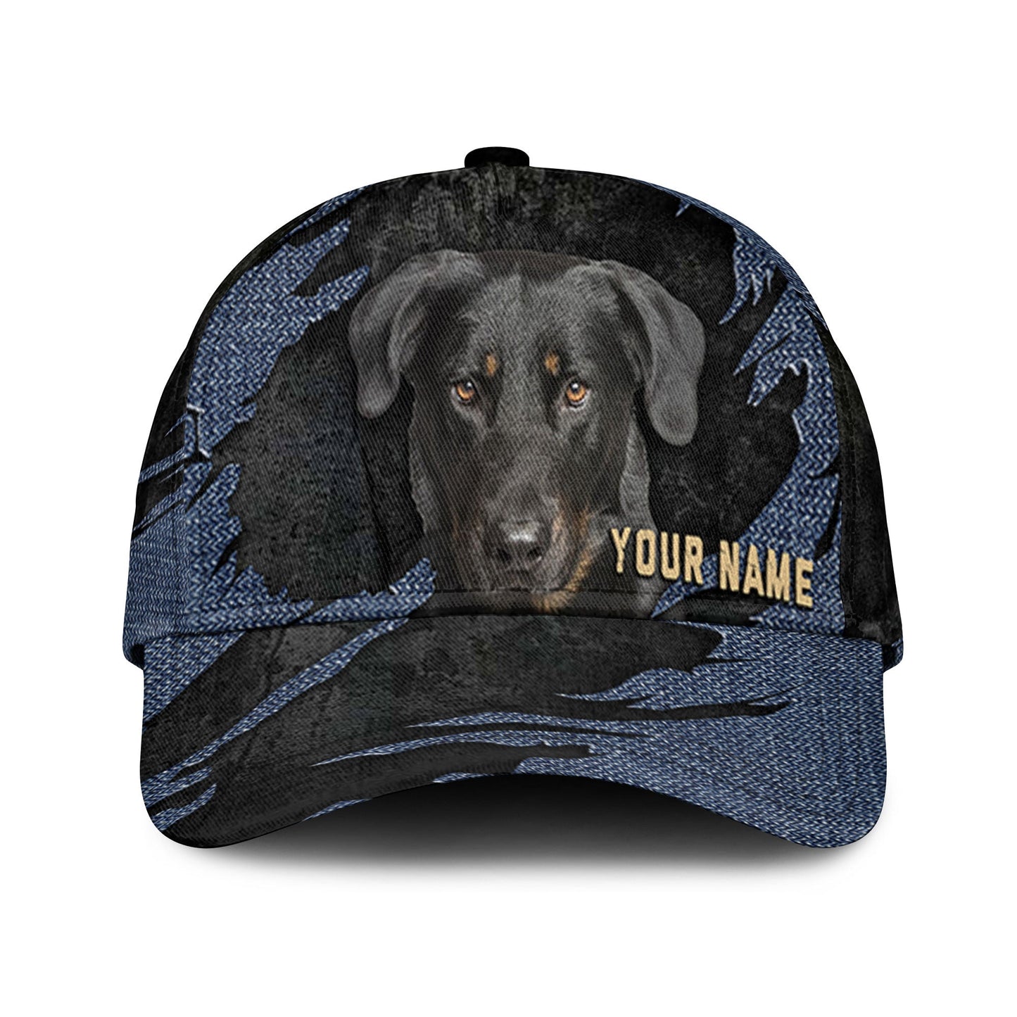 Beauceron - Jean Background Custom Name Cap