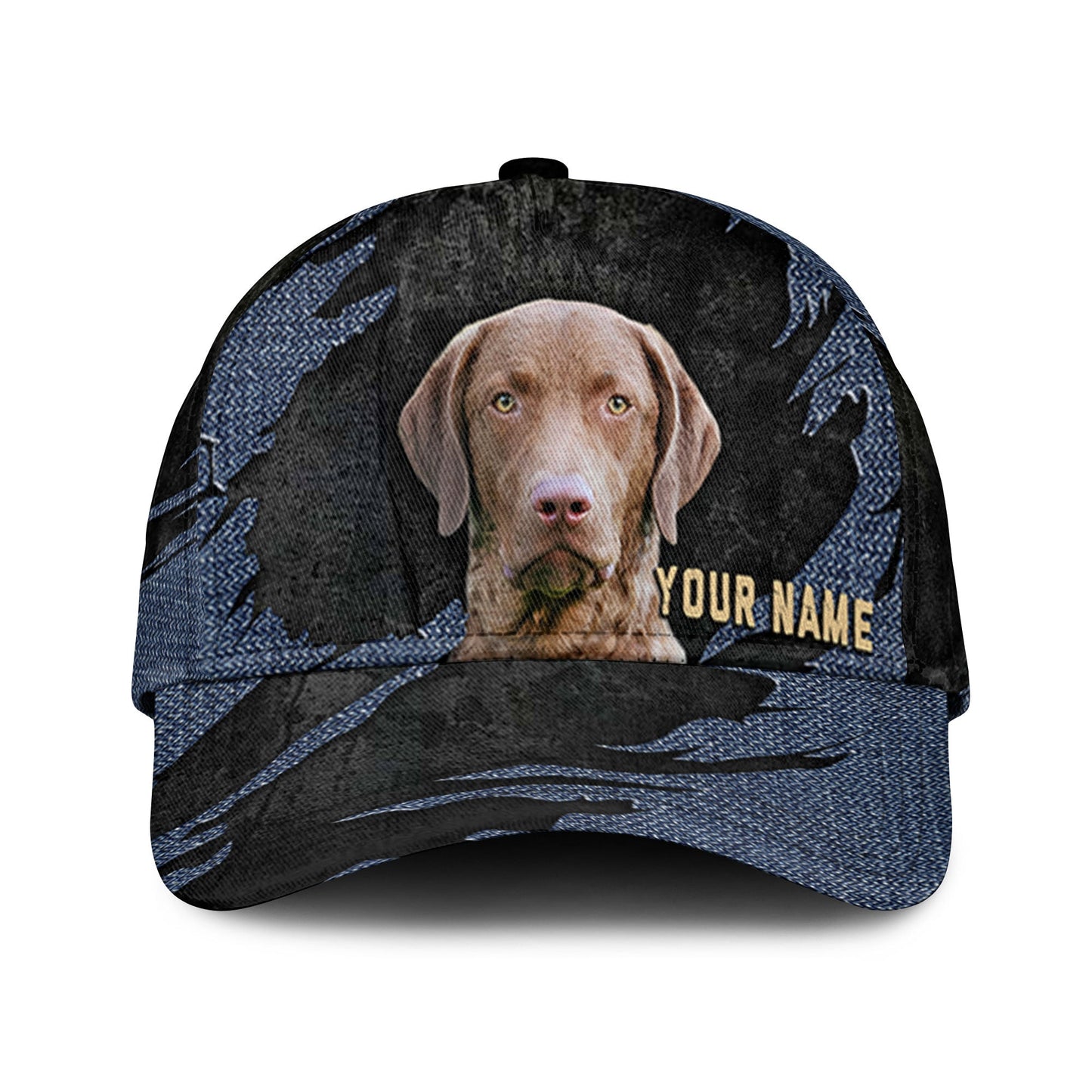 Chesapeake Bay - Jean Background Custom Name Cap