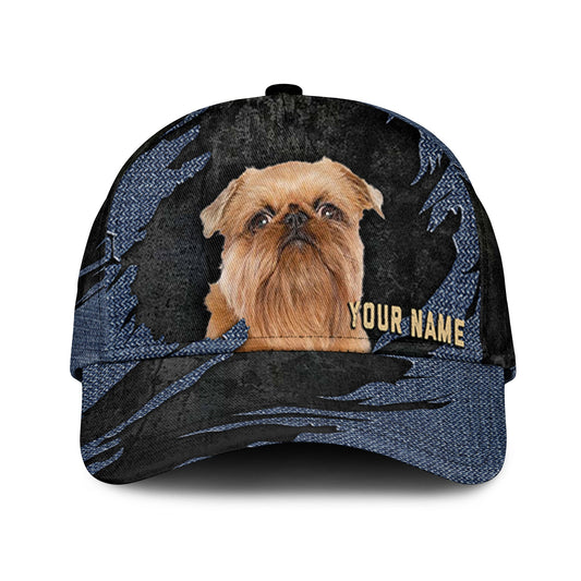 Griffon Brussels - Jean Background Custom Name Cap