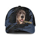 Irish Wolfhound - Jean Background Custom Name Cap