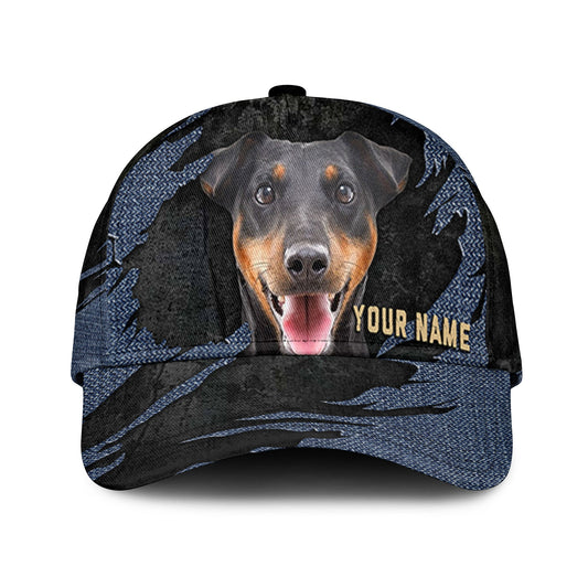 Jagdterrier - Jean Background Custom Name Cap