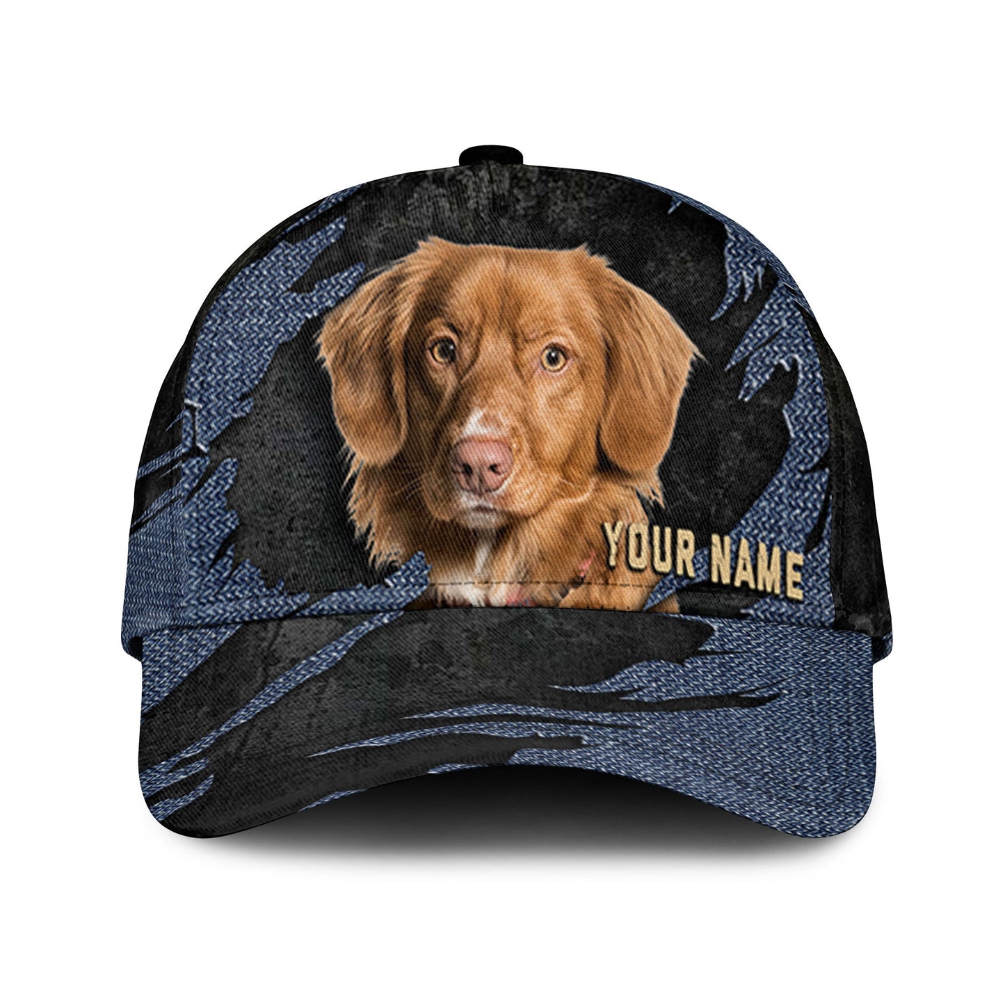 Nova Scotia Duck Tolling Retriever - Jean Background Custom Name Cap