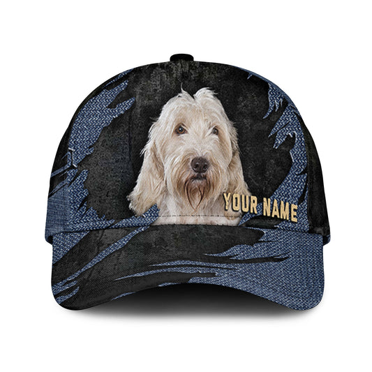 Petit Basset Griffon Vendéen - Jean Background Custom Name Cap