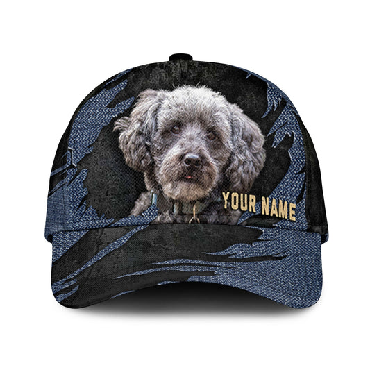 Schnoodle - Jean Background Custom Name Cap