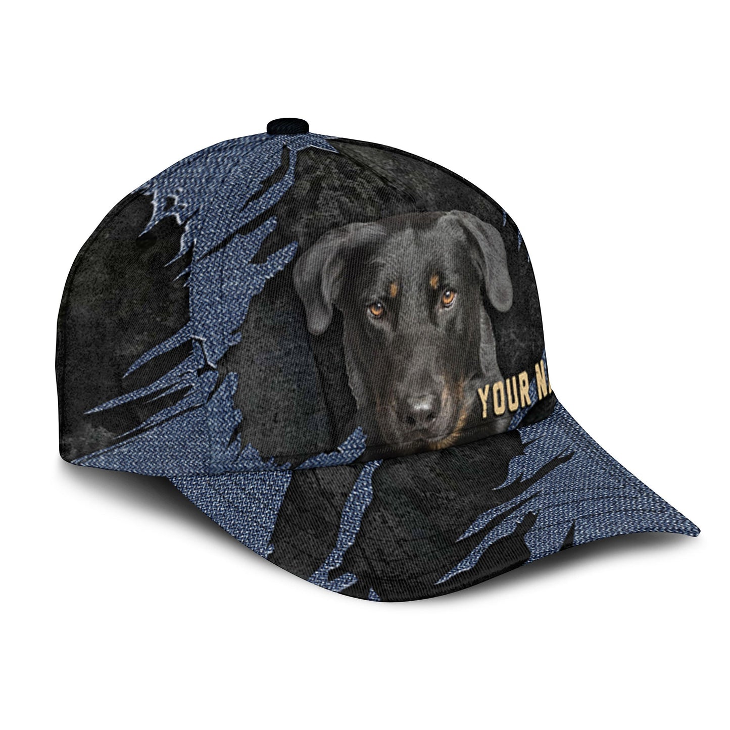 Beauceron - Jean Background Custom Name Cap