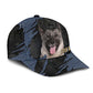 Norwegian Elkhound - Jean Background Custom Name Cap