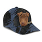 Patterdale Terrier - Jean Background Custom Name Cap