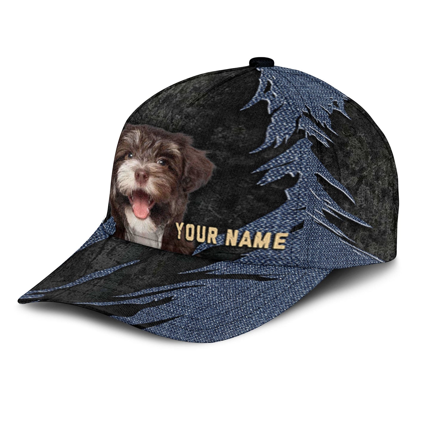 Havanese - Jean Background Custom Name Cap