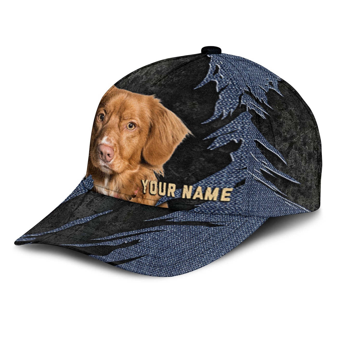 Nova Scotia Duck Tolling Retriever - Jean Background Custom Name Cap