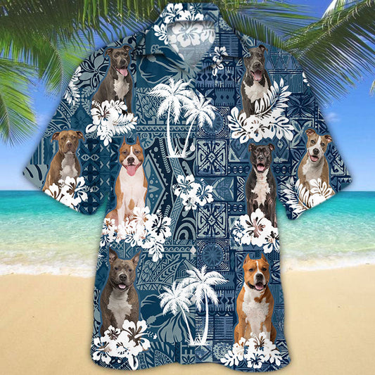American Staffordshire Terrier Hawaiian Shirt TD01