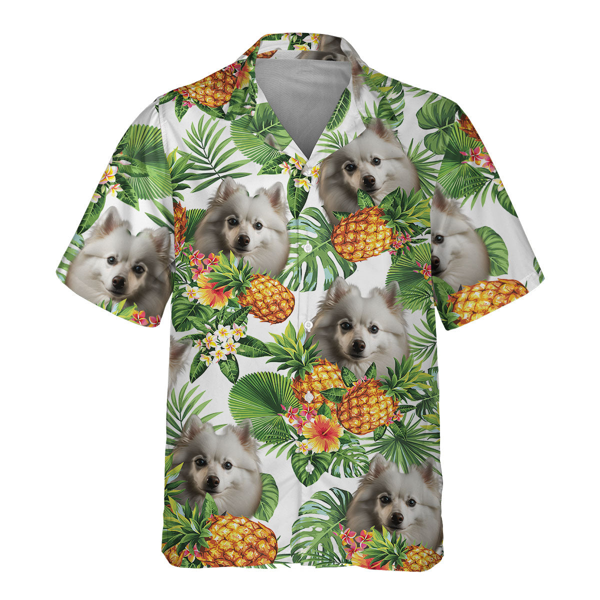 American Eskimo AI - Tropical Pattern Hawaiian Shirt
