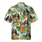 Basset Hound - Tropical Pattern Hawaiian Shirt